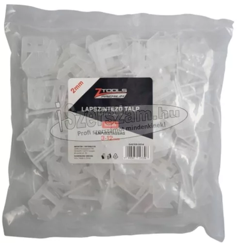 Z-TOOLS lapszintező talp 1/2/3mm (3-12) 100db