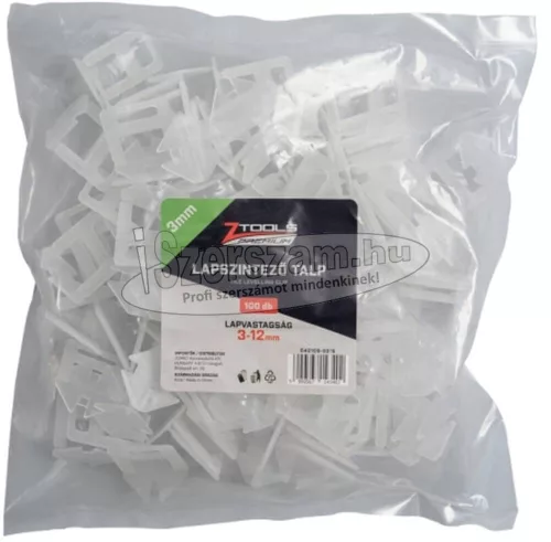 Z-TOOLS lapszintező talp 1/2/3mm (3-12) 100db
