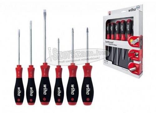 WIHA SoftFinish csavarhúzó készlet 6 részes SL+PH+PZ 26113