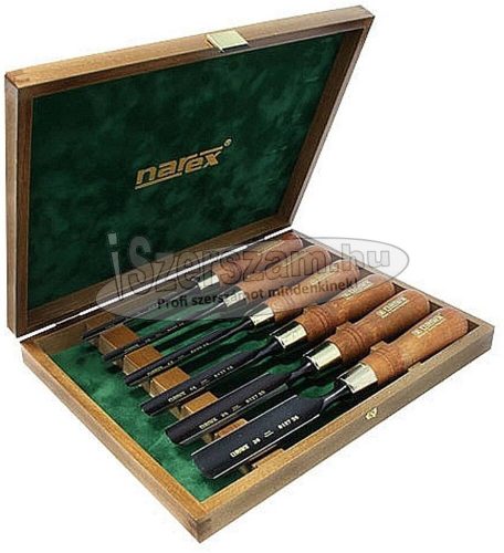 NAREX Premium Wood Line Plus holkervéső készlet 6 részes fadobozban 8-26 853300