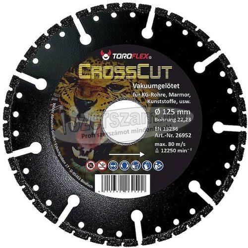 WEILER TOROFLEX CrossCut gyémánttárcsa 125x22,23mm