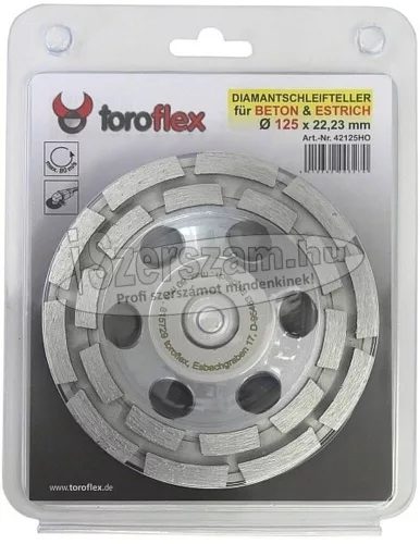 WEILER TOROFLEX gyémánt csiszolótányér dupla soros 115x22,23mm HO