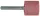 SWATYCOMET Csapos csiszolókő, hengeres rózsaszín 25x25xS6mm 4A60P4V F52A