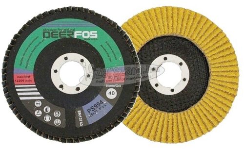 DEERFOS Ceramic lamellás csiszolótányér F29 kúpos PS994 125x22,23mm P40CER CoolCut