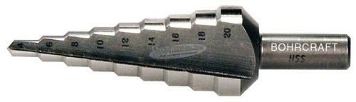 BOHRCRAFT lépcsős lemezfúró HSS 4-12/1mm 9 lépcsős No.1