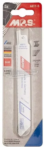 MPS szablyafűrészlap fémre BiM Co8 150x19x0,9/T1,8mm 4411-2db (S922BF)
