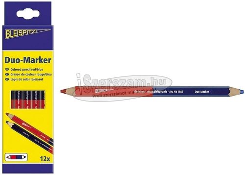 BLEISPITZ Duo-Marker ceruza 175mm piros-kék 12db 1171