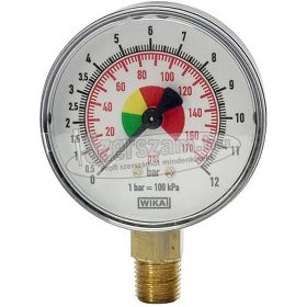 GAV manométer kerékfúvatóhoz 0-12bar 1/4" 63mm RAD