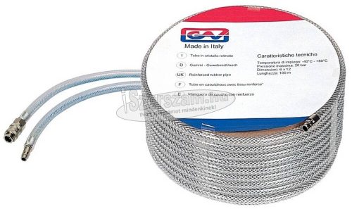 GAV PVC préslégtömlő, gyorscsatlakozóval d8/15mm x 10m 3030/3