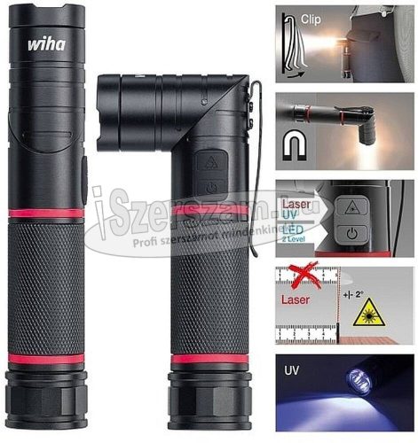 WIHA Zseblámpa LED-del, lézerrel és UV-fénnyel 100-310lm 41286