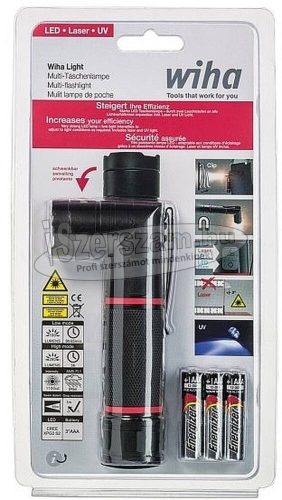 WIHA Zseblámpa LED-del, lézerrel és UV-fénnyel 100-310lm 41286