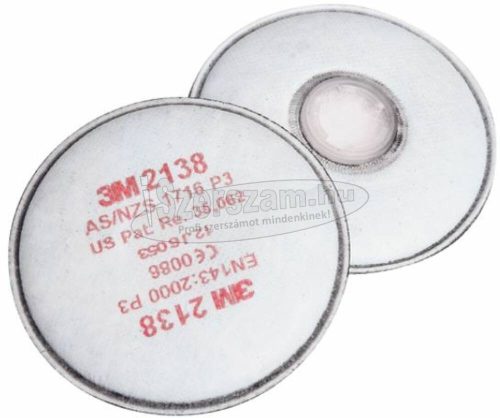 3M 2138 szűrőbetét P3,O3 2db/csomag 6000 és 7500 termékekhez