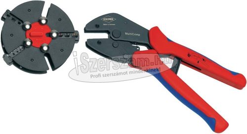 KNIPEX Táras saruzó- érvéghüvelyező fogó 3 betéttel 0,25-6mm² AWG20-10,23-10 250mm 97 33 01