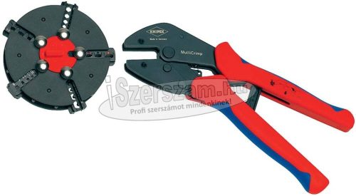 KNIPEX Táras saruzó- érvéghüvelyező fogó 5 betéttel 0,25-10mm², AWG10-7,15-7,20-7,23-10,20-10 220mm 97 33 02