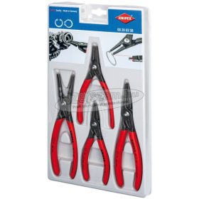   KNIPEX Seegergyűrű fogó készlet precíziós egyenes KE-BE 4 részes J1-J2/A1-A2, 10-60mm 00 20 03 SB