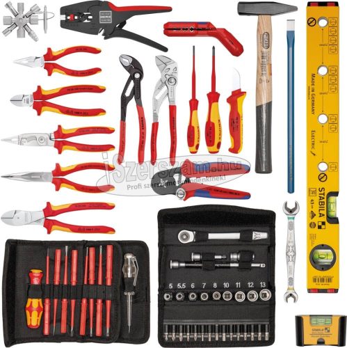 KNIPEX Szerszámkészlet ABS táskában, BIG Twin Elektro 63 részes 00 21 42 002142