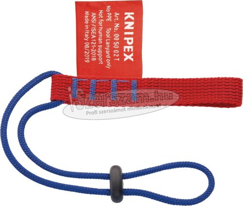KNIPEX Leesés elleni biztosított szerszámokhoz tartó kötél 1,5m, max 1,5kg 00 50 01 T BK