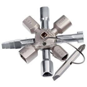 KNIPEX Kapcsolószekrény kulcs 8 ágú TwinKey 0011 01