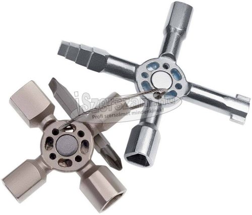 KNIPEX Kapcsolószekrény kulcs 8 ágú TwinKey 0011 01