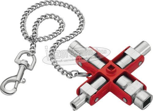 KNIPEX Kapcsolószekrény kulcs, 8 ágú kihajtható 0011 06