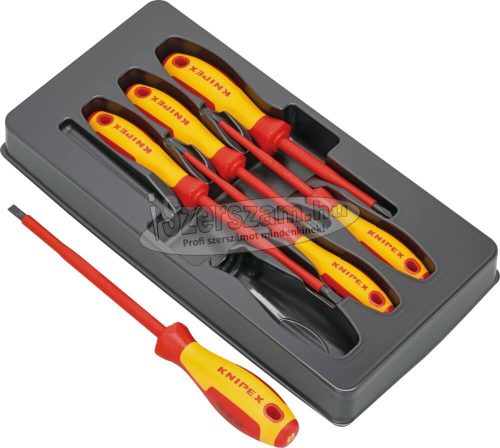 KNIPEX Szigetelt csavarhúzó készlet lapos+Phillips 6 részes SL3-6,5+PH1/PH2 1000V VDE 0020 12 V01