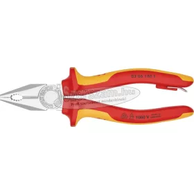   KNIPEX Szigetelt egyetemes fogó 180mm 1000V VDE leesés ellen biztosított 0306 180 T