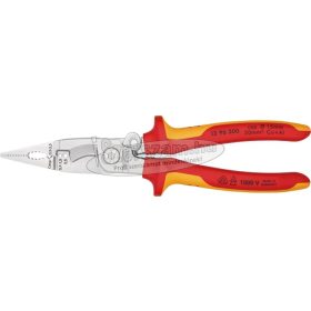   KNIPEX Szigetelt szerelőfogó, saruzóval, kétkomponensű nyél 0,5- 2,5+kábelvágóval, rugós, 1000V 1 396 200
