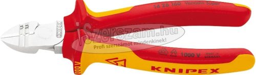 KNIPEX Szigetelt oldalcsípő fogó, kétkomponensű nyél 160mm, 1,5+2,5mm², 1000V 1 426 160