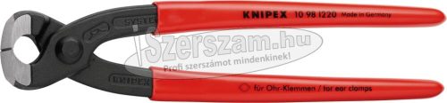 KNIPEX Tömlőbilincs szorító fogó, PVC nyél 220mm 1098 I220