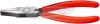 KNIPEX Laposfogó rövidcsőrű, polírozott fej, PVC nyél 125mm 2 001 125