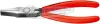 KNIPEX Laposfogó rövidcsőrű, polírozott fej, PVC nyél 180mm 2 001 180