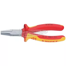   KNIPEX Szigetelt laposfogó, rövid csőrű, kétkomponensű nyél 160mm, 1000V 2 006 160