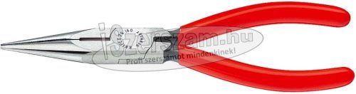 KNIPEX félkerekcsőrű (rádiós) fogó, PVC nyél 125mm, vágóéllel, polírozott fej 2 501 125
