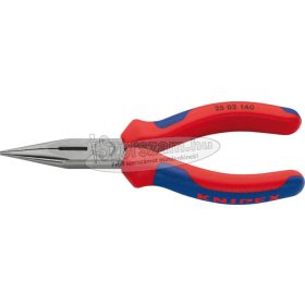   KNIPEX félkerekcsőrű (rádiós) fogó, kétkomponensű/PVC nyél, polírozott/krómozott fej