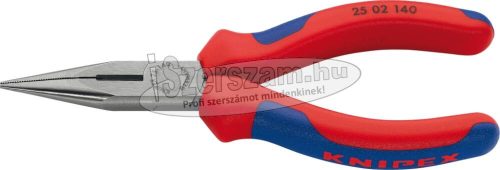 KNIPEX félkerekcsőrű (rádiós) fogó, kétkomponensű/PVC nyél, polírozott/krómozott fej