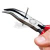 KNIPEX Szigetelt félkerekcsőrű fogó, hajlított, kétkomponensű nyél 160mm, vágóéllel, 1000V 2 526 160