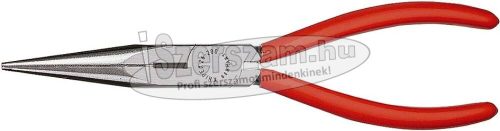 KNIPEX félkerekcsőrű fogó hosszú, vágóéllel, PVC nyél 200mm, polírozott fej 2 611 200