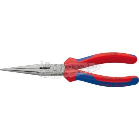   KNIPEX félkerekcsőrű fogó hosszú, vágóéllel, krómozott/polírozott fej, kétkomponensű/PVC nyél