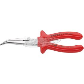   KNIPEX Szigetelt félkerekcsőrű fogó, hajlított, mártott 200mm, hajlított 40°, vágóéllel, 1000V 2 627 200