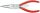 KNIPEX félkerekcsőrű fogó rövid, polírozott fej, PVC nyél 140mm 3 021 140
