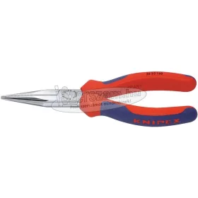   KNIPEX félkerekcsőrű fogó rövid, krómozott/polírozott fej, kétkomponensű/PVC nyél