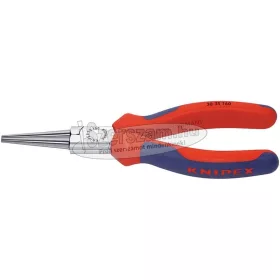   KNIPEX kerekcsőrű fogó hosszú, kétkomponensű/PVC nyél, polírozott/krómozott fej