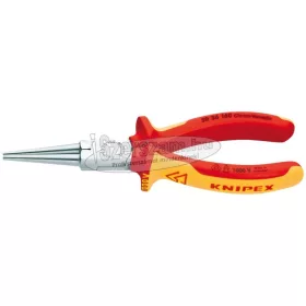   KNIPEX Szigetelt kerekcsőrű fogó, hosszú csőrű, kétkomponensű nyél 160mm, 1000V 3 036 160