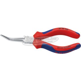  KNIPEX Laposfogó hosszúcsőrű tűhegyű, krómozott fej, kétkomponensű nyél 160mm, hajlított 45° 3 125 160
