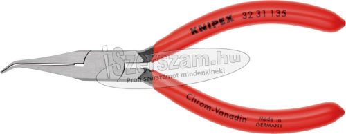 KNIPEX Laposfogó (jusztírozó), polírozott fej, PVC nyél 135mm, hajlított 40° 3 231 135
