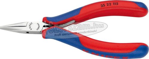 KNIPEX Elektronikai laposcsőrű fogó, kétkomponensű nyél 115mm 3 512 115 35 12 115 SB