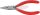 KNIPEX Finommechanikai fogó, lapos, hegyes fej, PVC nyél 125mm 3 721 125