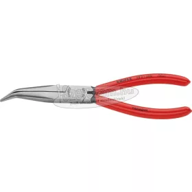   KNIPEX műszerész fogó, félkerek, hajlított, PVC nyél 200mm, 45°, polírozott fej 3 821 200