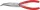 KNIPEX műszerész fogó, félkerek, hajlított, PVC nyél 200mm, 45°, polírozott fej 3 821 200