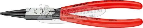 KNIPEX Seegergyűrű fogó belső-egyenes BE, polírozott fej, PVC nyél J3 225mm, 40-100mm 4411 J3
